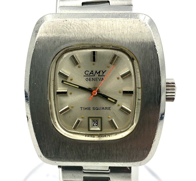 Montre Vintage Automatique CAMY Times Square 29 Genève - Mécanique, 17 Rubis, Acier Inoxydable