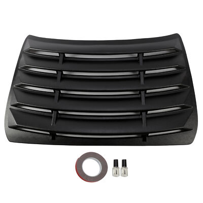 Rear Window Louver Sun Shade Cover Vent Black For Honda Civic Sedan 2016-2021