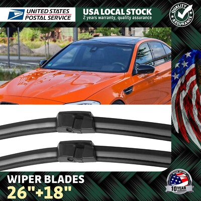 26''18'' 10-15 Windshield Wiper Blades Front For BMW 550i 535i OEM Quality Durable