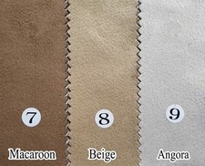 HEAVY 17oz POLYESTER FAUX SUEDE SUEDETTE DUAL SKIN FABRIC UPHOLSTERY CRAFT 58"W