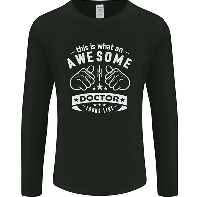Lustiges Herren Langarm T-Shirt An A Awesome Doctor Looks Like GP