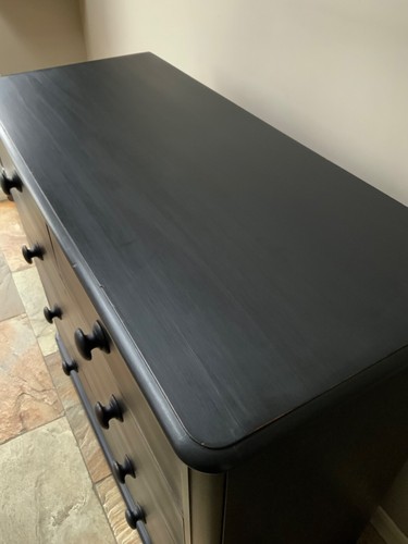 Restored Large Antique Victorian Mahogany Painted Black Chest Of Drawers Storage - Picture 6 of 10