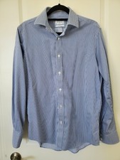T M Lewin Slim Fit Long Sleeve Shirt Non Iron Cotton 16 - 35