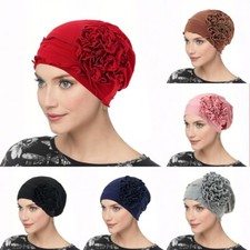 Flower Hat Muslim Women Beanies Hijab Hair Loss Chemo Cap Bonnet Head Wrap Cover