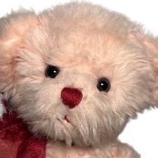 Russ Rose Teddy Bear Plush Stuffed Animal 10" Soft Shaggy Pink Valentines Day