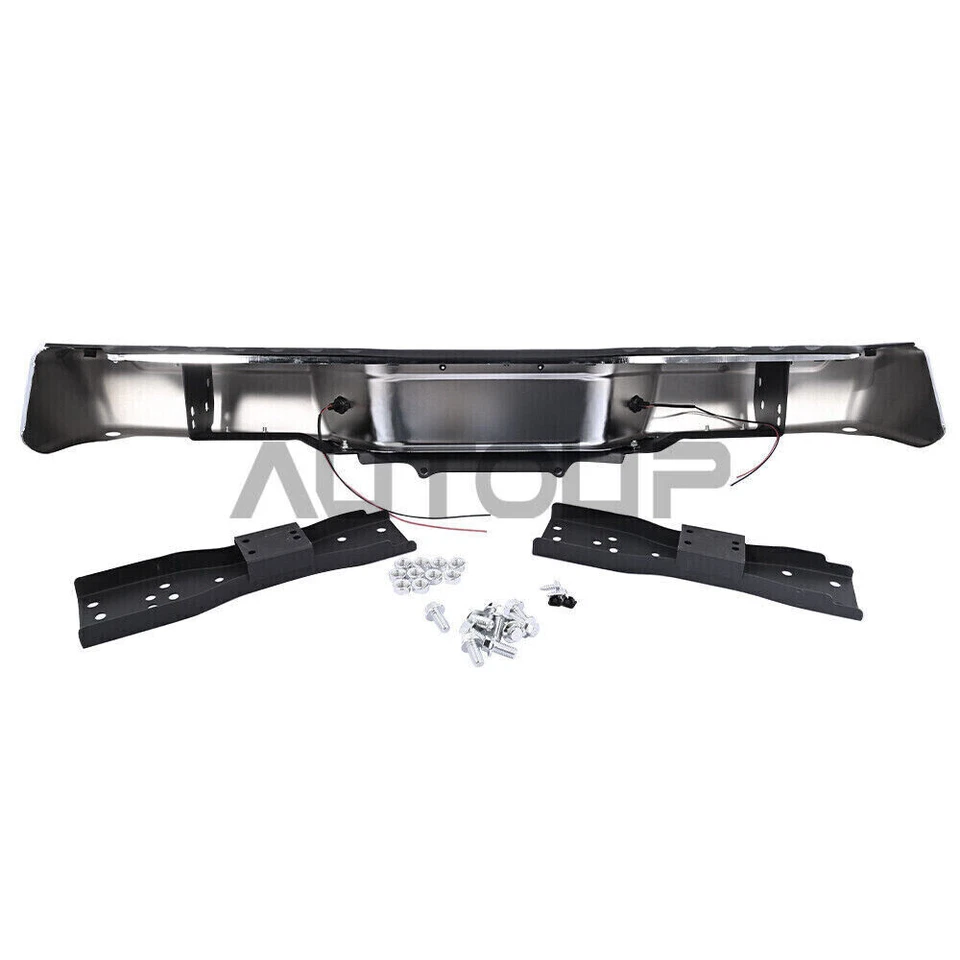 Chrome Complete Rear Bumper Assembly For 1998-2004 Nissan Frontier Foto 2 de 4