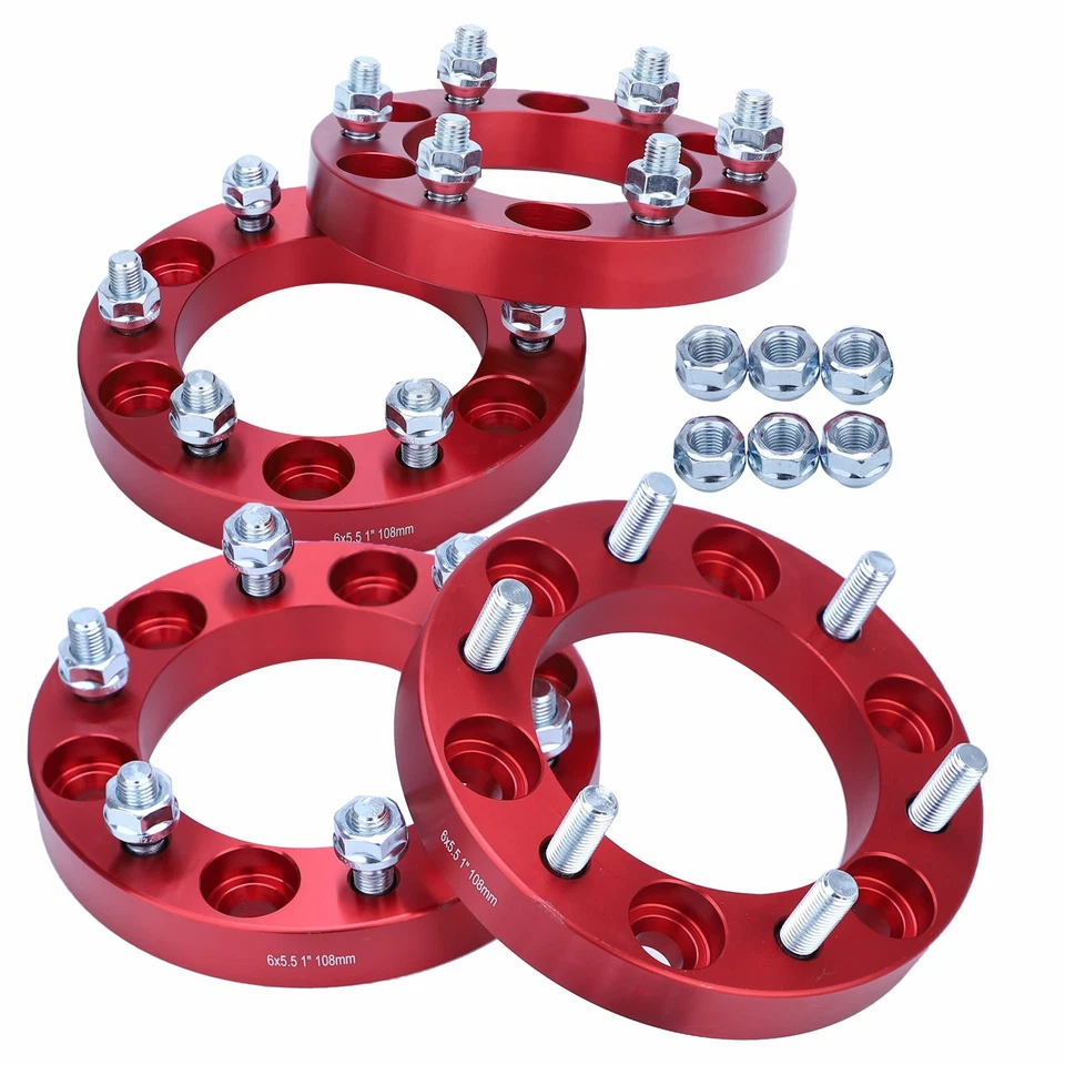 Separadores de rueda de 1" 4 piezas 6x5,5 12x1,5 tacos para Toyota Tacoma Chevrolet Colorado Foto 4 de 4