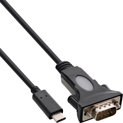 InLine  USB zu Seriell Adapterkabel, USB-C an 9pol Sub D Stecker, 1,8m