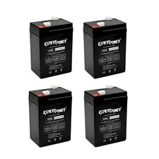 4 PACK 6V 5Ah SEALED LEAD ACID Multipurpose Rechargeable Batteries for Alarms