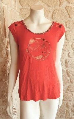 Tee-shirt rouge neuf taille M marque Coline (ctd) - Photo 1/4