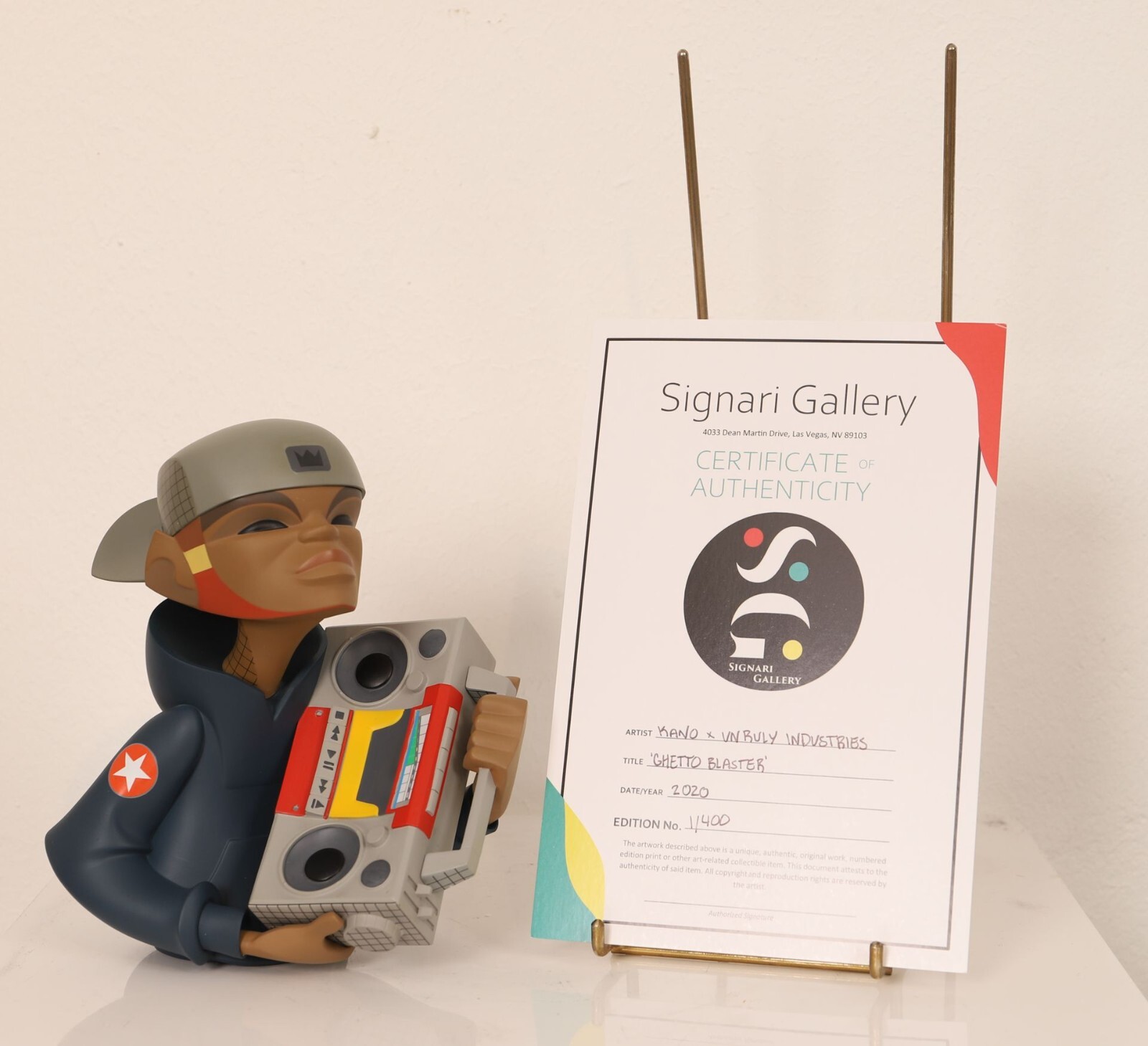 Figurine Ghetto Blaster kaNO N°1, l'art toy rare recherché par passionnés de culture urbaine
