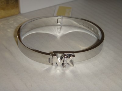 Michael Kors MK Ladies Bangle Bracelet MKJ6837040 Silver Tone 