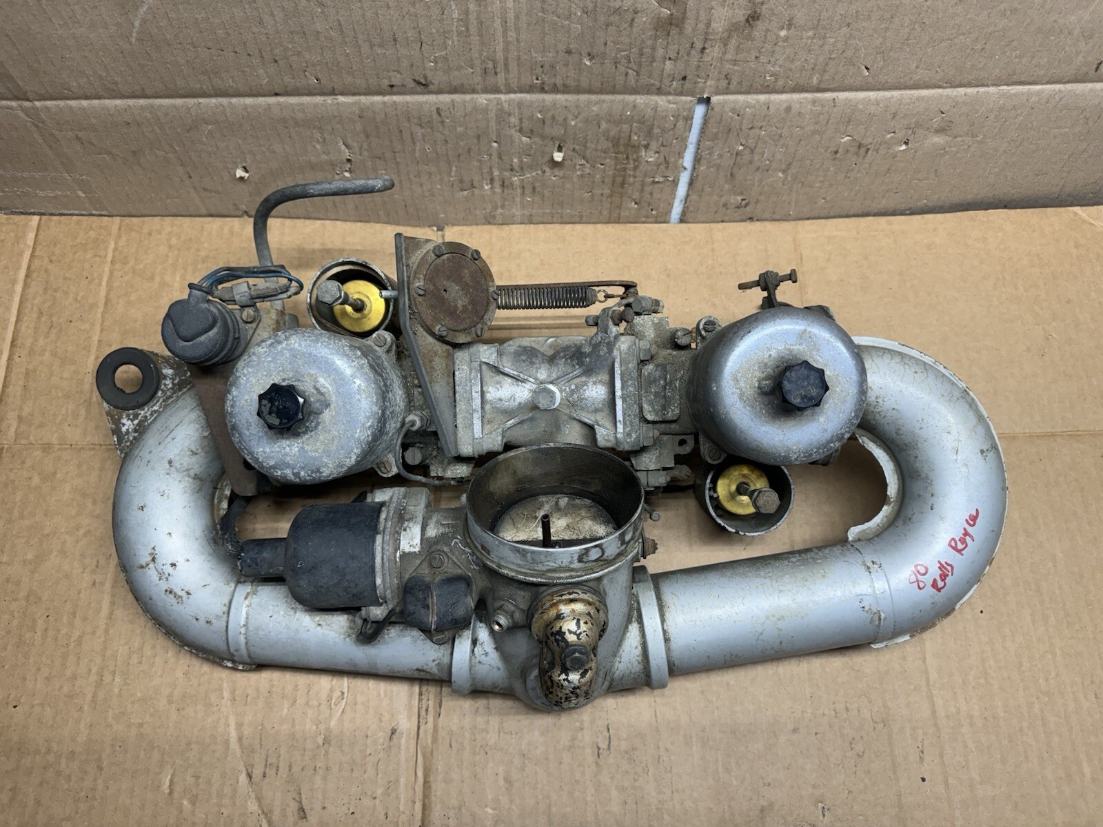 1977-1980 Rolls Royce Engine Intake Manifold W Throttle Body OEM