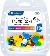 150 Assorted Color Push Pin Thumb Tacks Multi Color Head Office School