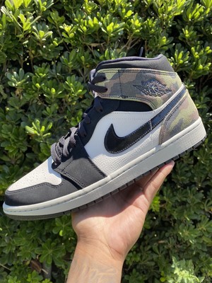 nike air jordan 1 retro mid green camo