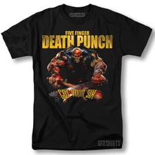 Five Finger Death Punch Shirt Rock Concert Tour Vntg Graphic Design T-Shirt