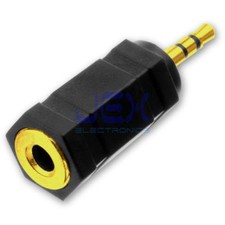 Jack Headphone Audio Size Adapter Normal 3.5mm to Small 2.5mm GOLD for MP3/Phone