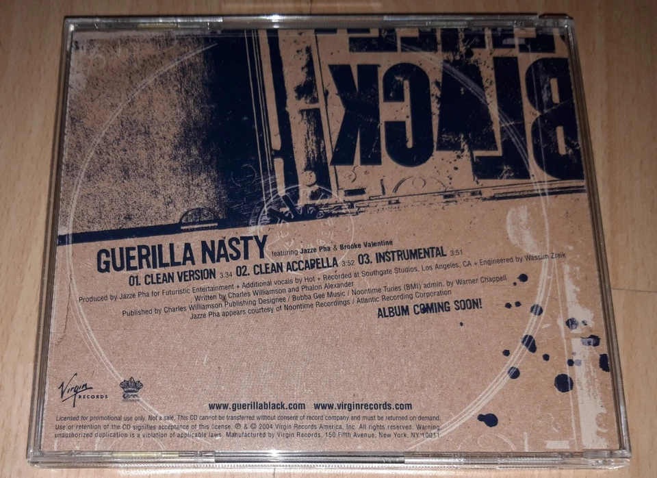 2 PROMO CD Single RAP Hip Hop GUERILLA BLACK Guerilla Nasty / CASH KOLA Sampler  - Bild 4 von 4