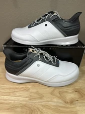 New FootJoy Golf Stratos Spikeless Shoes 50072 White Comfort Golfer Mens Sizes
