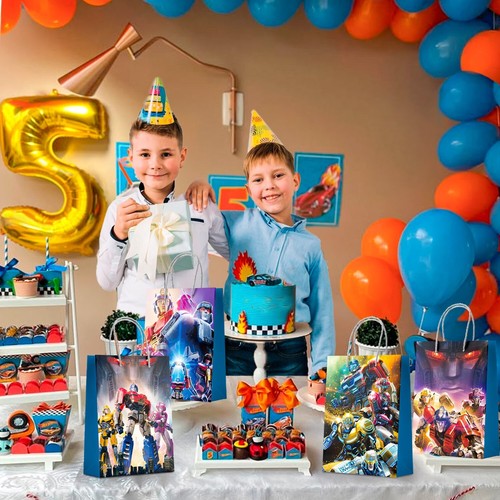 Transformers Partytüten mit Griffen, 16 Stück Transformers Geschenktüten deko - Bild 4 von 11