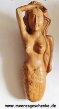 Deko Galionsfigur Undine ca. 52 x 14 x 16 cm Holz natur