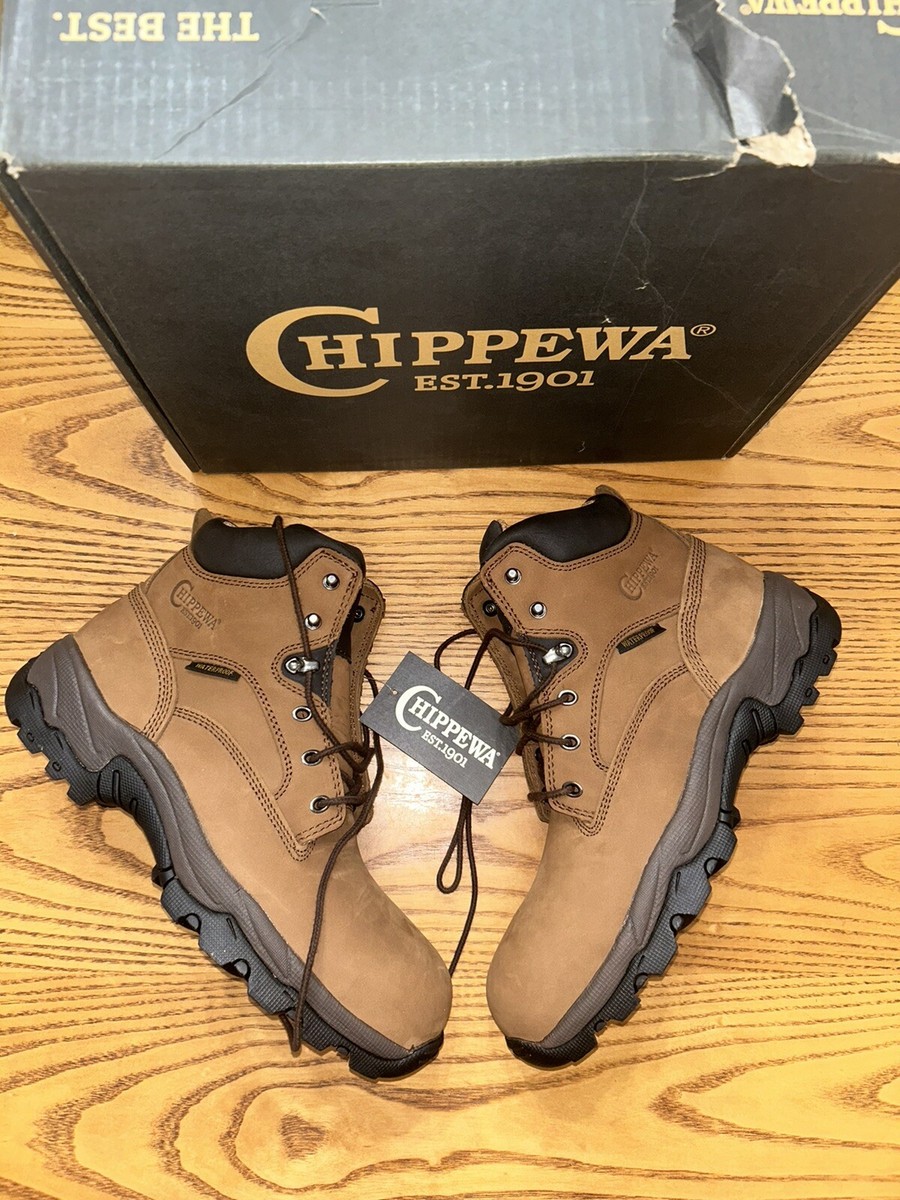 n 専用 CHIPPEWA MENS COMPOSITE TOE WORK BOOTS STYLE#55161 SIZE 8 NWB $200