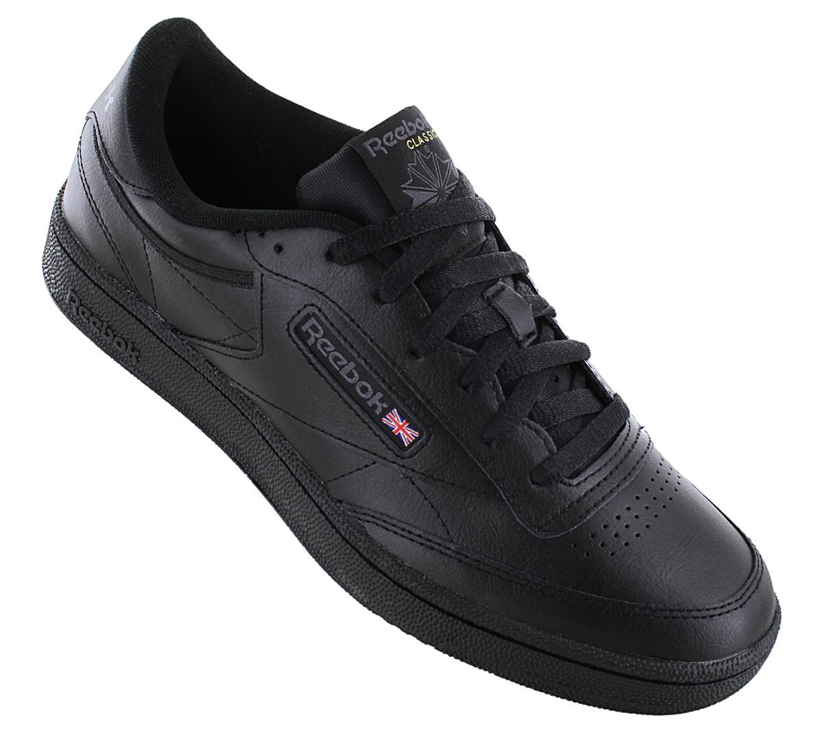 Reebok Classic Club C 85 Leather Men's Sneakers Black Retro