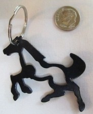 Key Chain - Horse - Aluminum - Ornament/Decor - New - Black