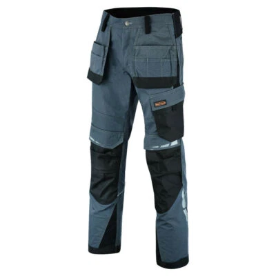 WrightFits Ripstop Work Trousers Holster & Knee Pad Pockets Cargo Pants Grey UK