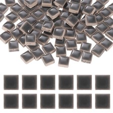 9mm Square Mosaic Tile, 300g Ceramic Mosaic Tile Bulk, Dark Gray