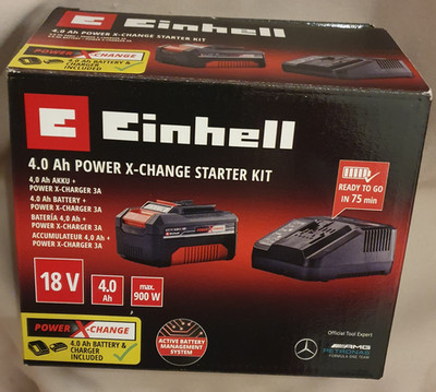 Einhell Starter Kit 4,0 Ah Akku und Ladegerät Power X-Change