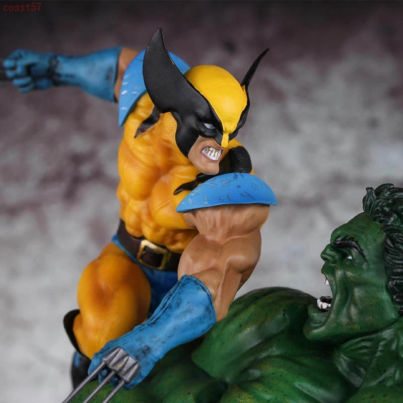 Avengers Hulk VS Wolverine PVC Statue Model Toys 13'' Collection Gift in Stock - Image 4 of 4