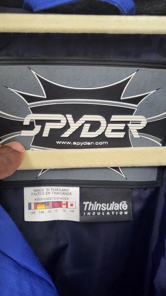 Vintage Spyder  Blue Dermizax  Convertible Ski Snow Jacket Men's Medium - Image 2 of 4