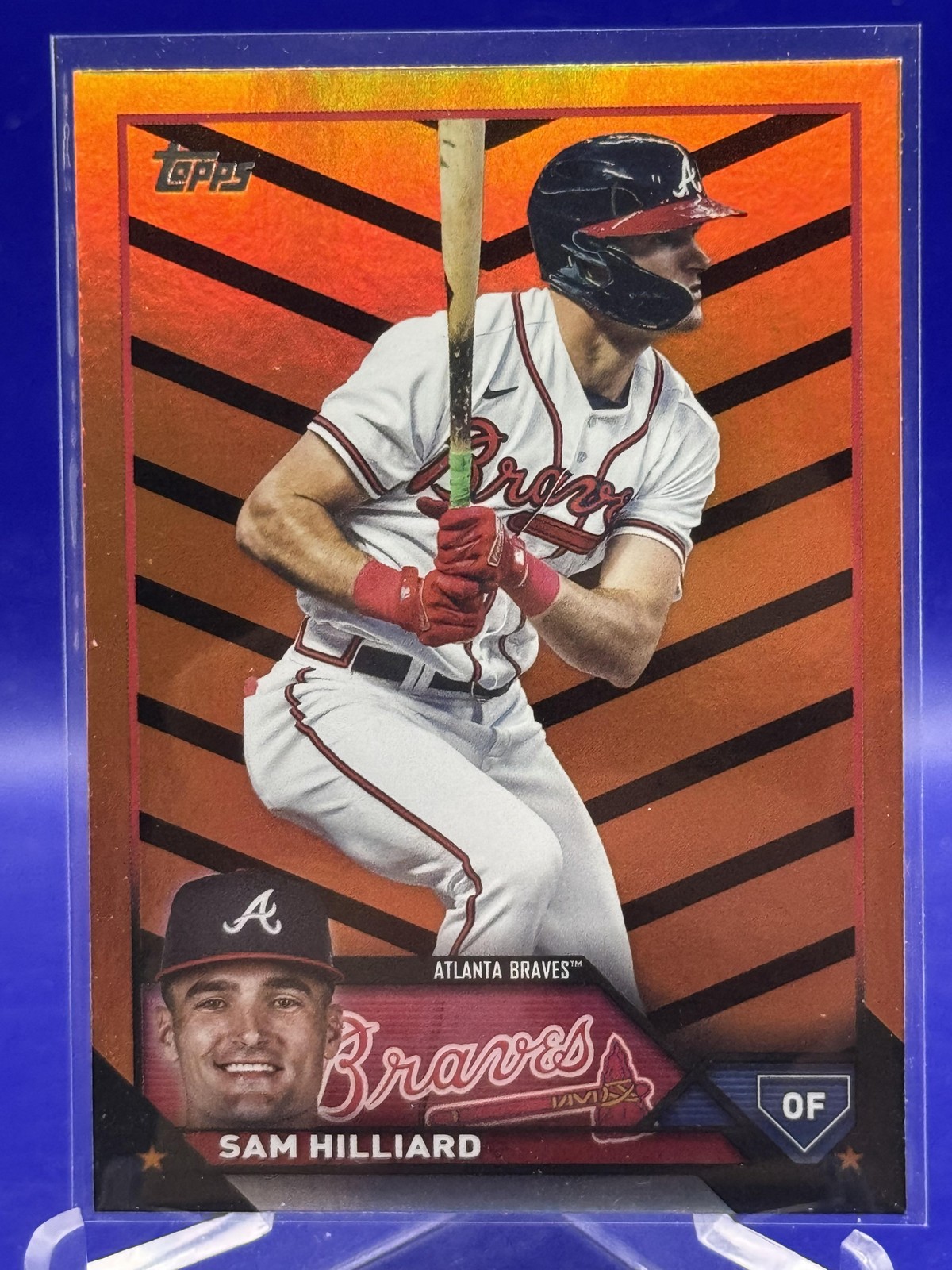 2023 Topps Update Sam Hilliard #US263 Orange Black Foil Braves Card