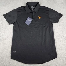 BYLT Shirt Mens Medium Black Drop Cut Polo Short Sleeve Active 
