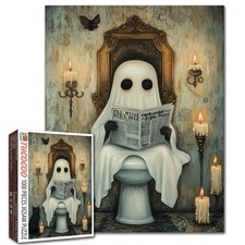 1000 Pieces Halloween Ghost Jigsaw Puzzle Adults Spooky Decor Game Gift