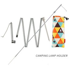 Compact Folding Camping Light Pole Aluminum Lantern Stand for Travel Camp Gear
