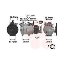 1x Kompressor, Klimaanlage VAN WEZEL 1800K391 passend für FORD