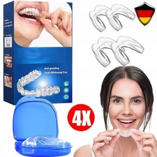 4 Stk Aufbissschiene Zahnschiene Knirscherschiene Beißschiene für Nacht 2 Größen