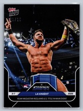 2025 Topps NOW WWE LA Knight SmackDown U.S. Title Black /10 SSP YEAH