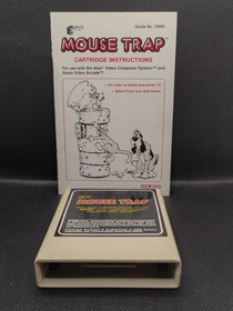 MOUSE TRAP ATARI 2600 COLECO COLECOVISION GAME CARTRIDGE & MANUAL VGC