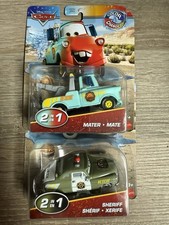 DISNEY PIXAR CARS 2025 COLOR CHANGERS SHERIFF  MATER RACE RESCUE LOT OF 2