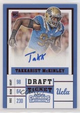 2017 Panini Contenders Draft Picks Ticket Red Foil Takkarist McKinley Auto 0g4