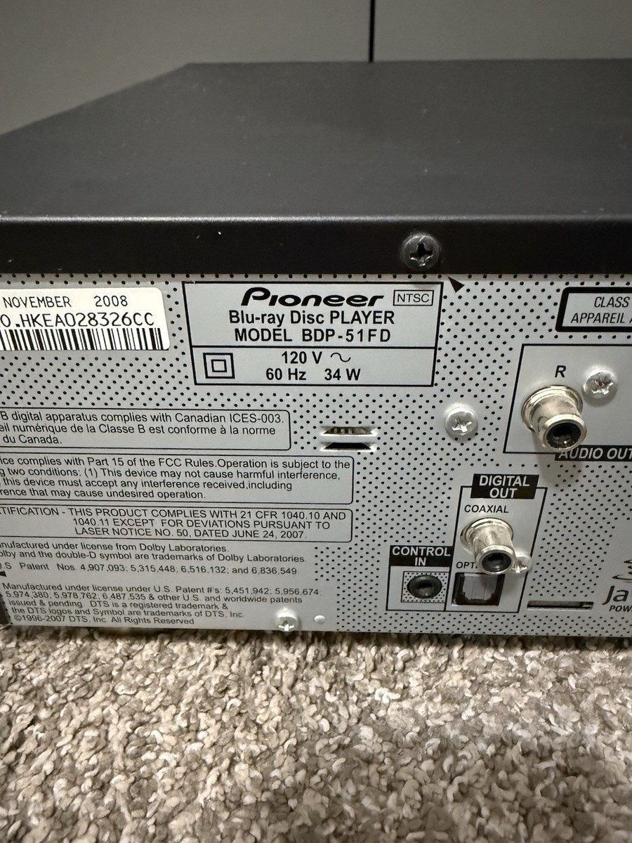 Pioneer BDP-51FD Blu-Ray Player for sale online | eBay