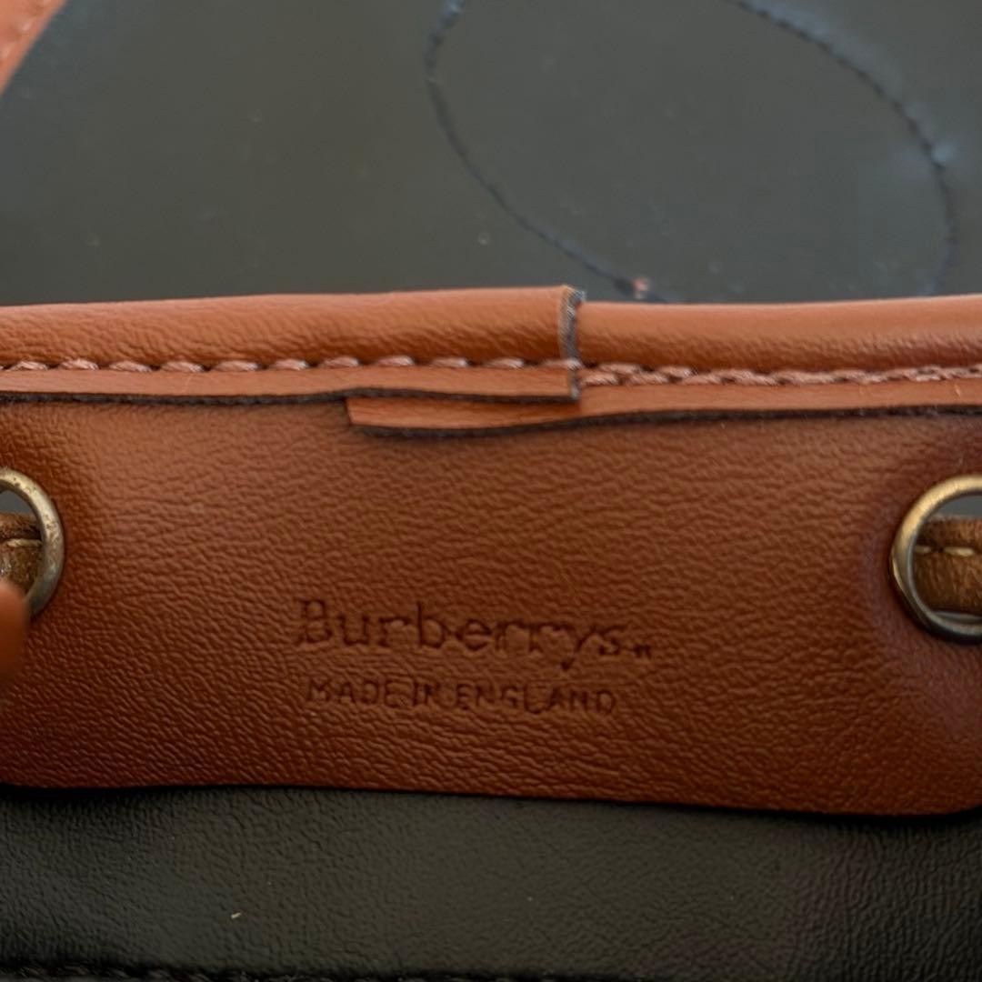 Burberry Vintage Nova Check Horse Logo Shadow Mini Backpack Canvas Leather Beig image 10