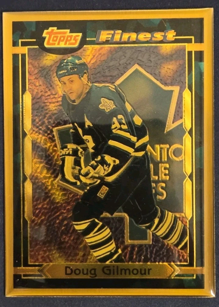 1995 Doug Gilmour Topps Finest Chromium BRONZE METAL Card #6 Maple Leafs