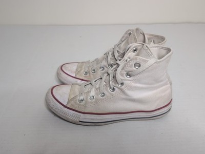 Converse Chuck Taylor All Star Hi Top Womens 7 Shoes White Canvas Lace Up M7650