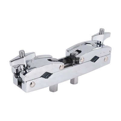 Drum Clamp 2 Loch Silber Multi Clamp Beckenständer Halterung Halter für Becken7150