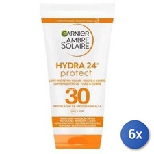 6er Set Garnier Ambre Solaire Mini Latte LSF 30 IP30 Sonnenschutzcreme Wei&szlig;
