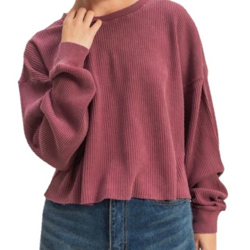 A Mineral Washed Knit Top